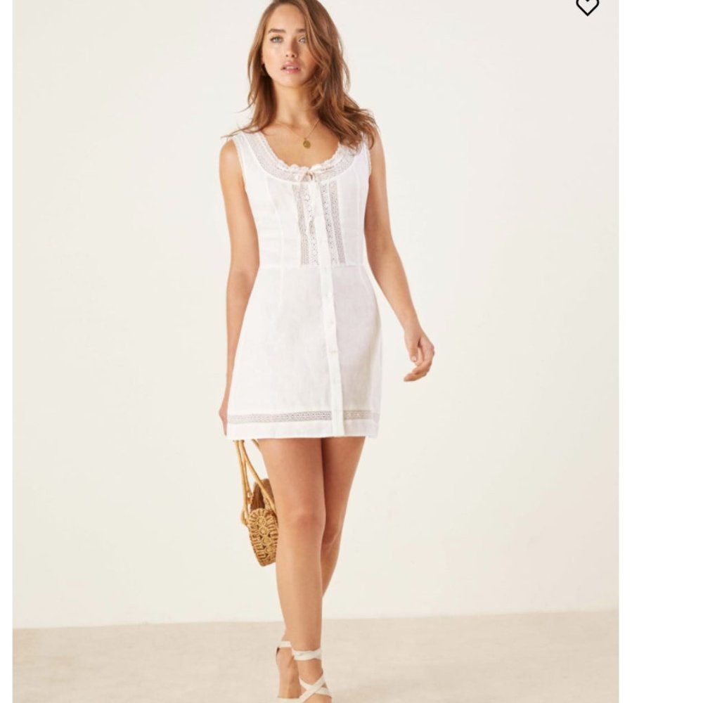 Reformation Helene Dress in White